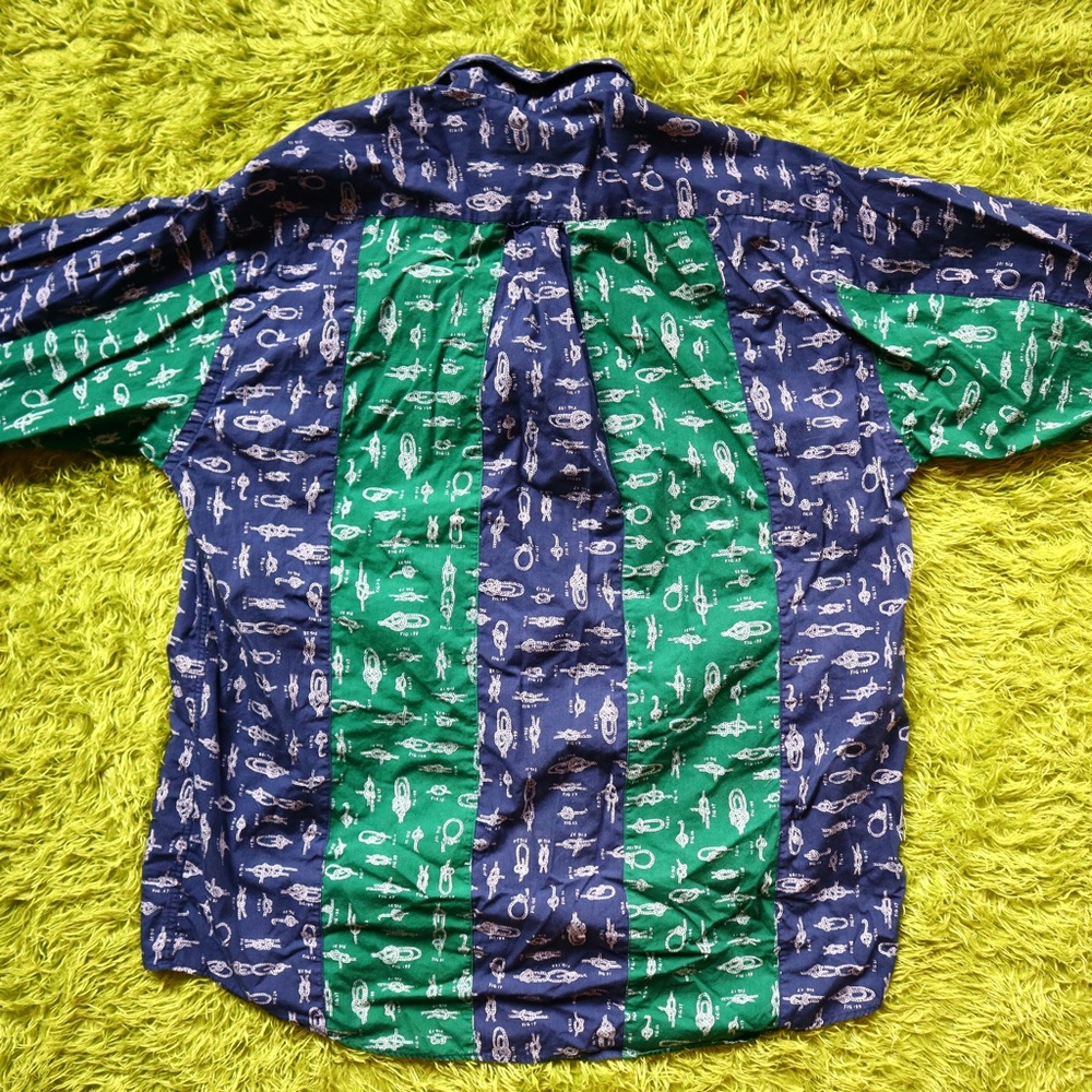 Vintage Nautica Striped Colorblock Button Up Shirt - Picture 4 of 4